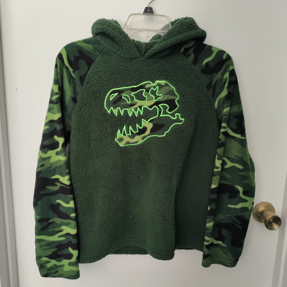 💗BUNDLE 5 FOR 25💗 Boys Size Medium Plush T-Rex Hoodie